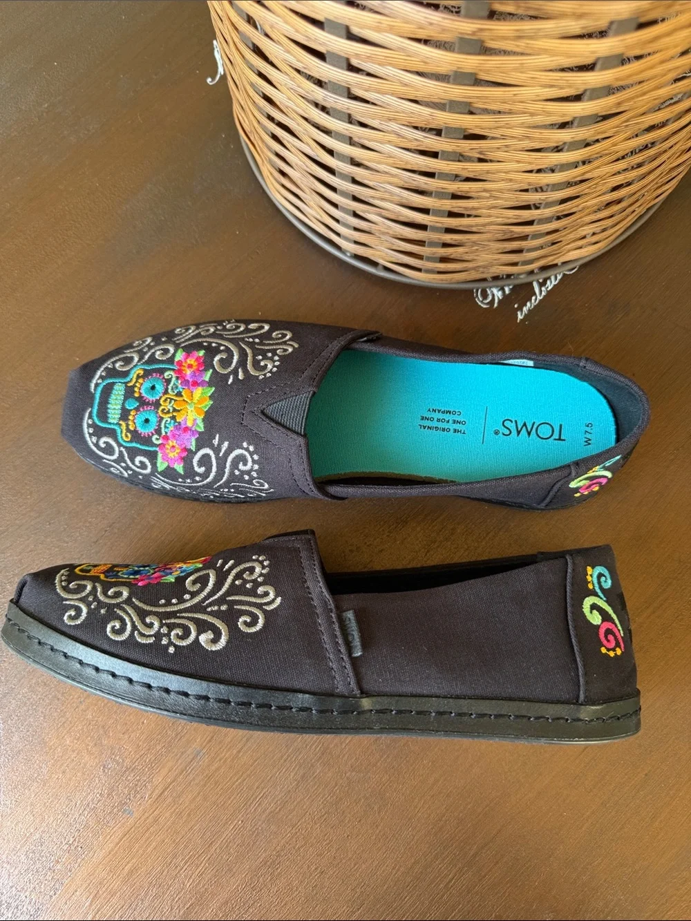 TOMS Alpargata Dia De Los  Muertos